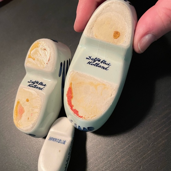 vintage porcelain dutch clog - delft holland - and crystal ashtray - Picture 2 of 8